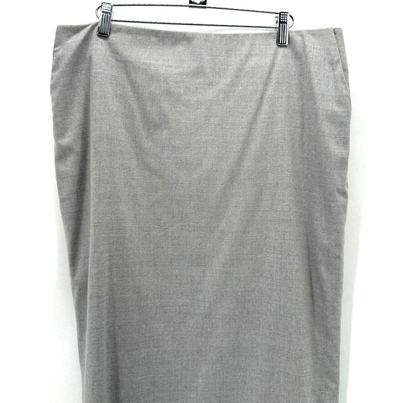 Fabiana Filippi‎ Maxi Skirt Back Zip Womens XL Grey Wool Cashmere Capsule Preppy - Picture 2 of 12